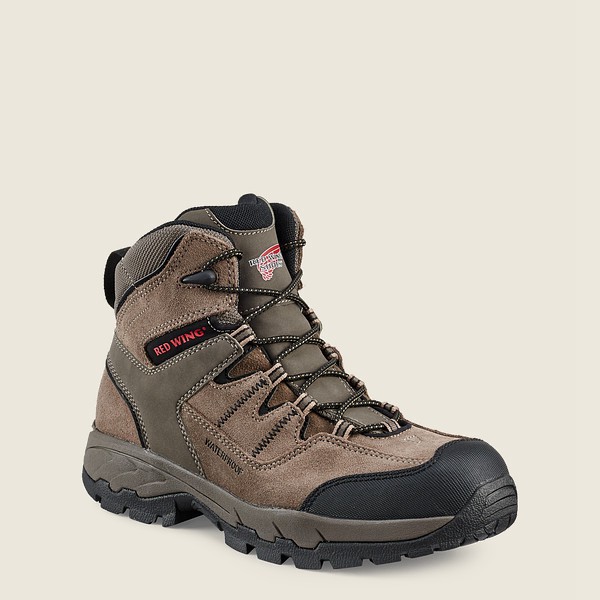 Vandrestøvler Herre - Red Wing Truhiker - 6-Inch Waterproof Safety Toe - Grå Brune - OWTGHM-678